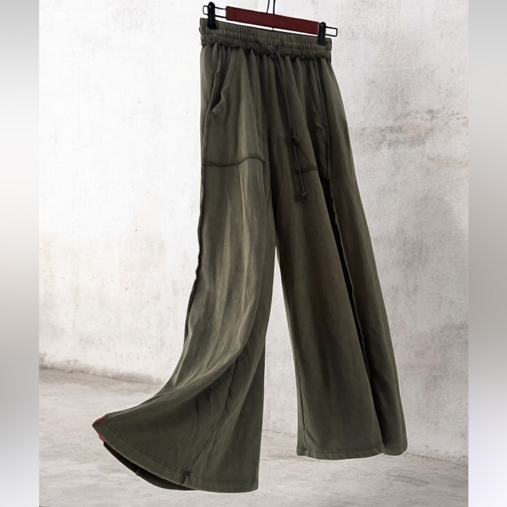 SHEIN Wide Leg Cotton Blend Pants EUC